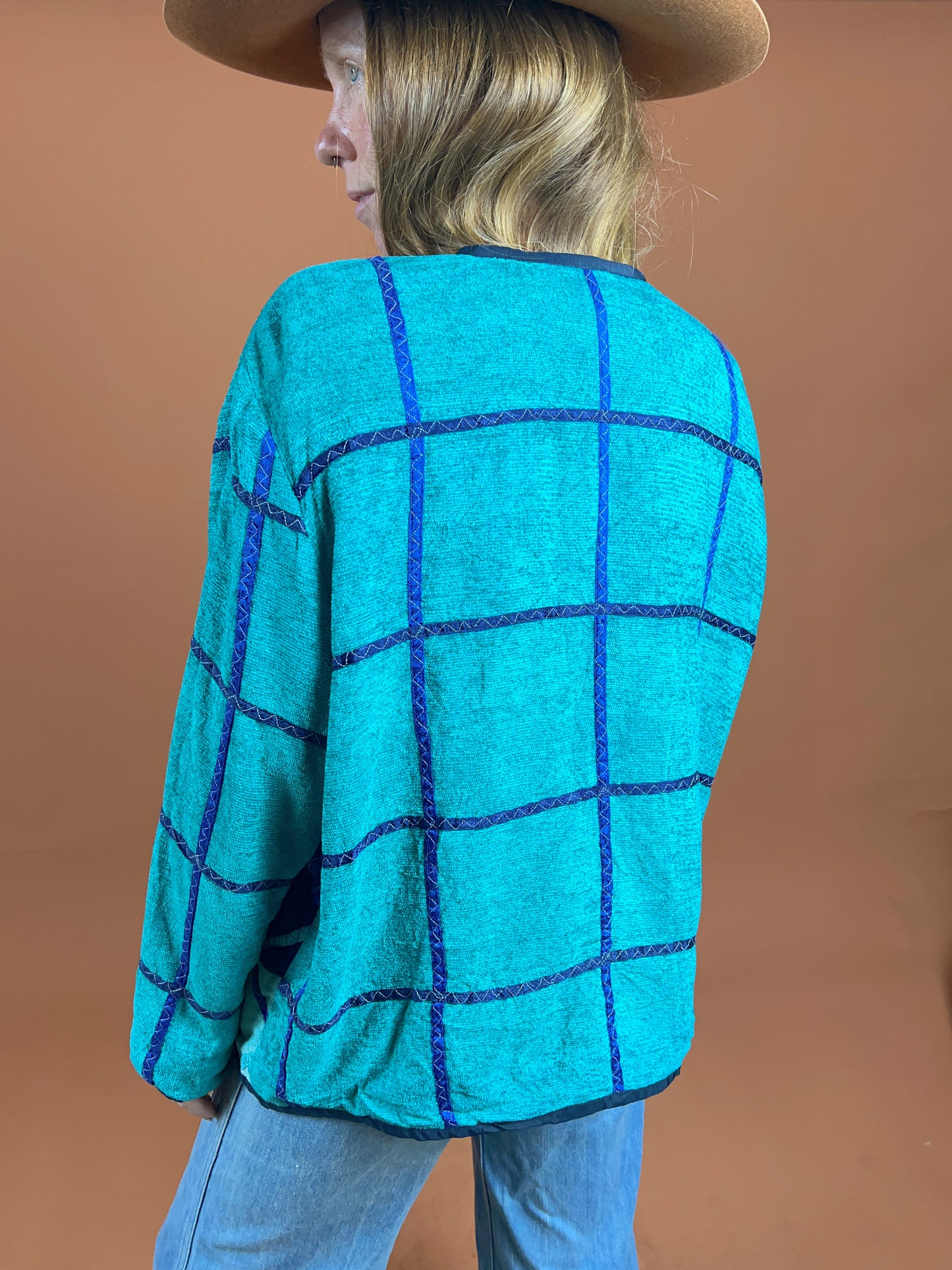 VINTAGE 80's Patchwork Jacket 16