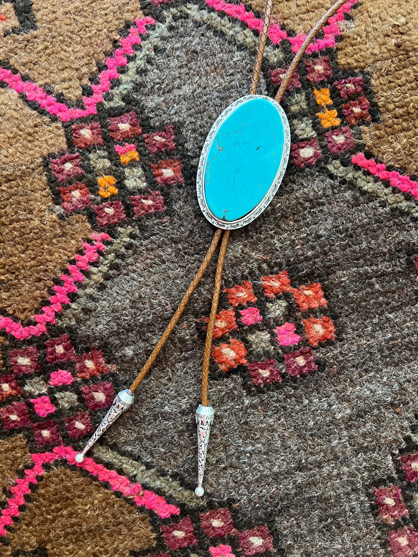 ISAC Bolo Oval Turquoise Necklace