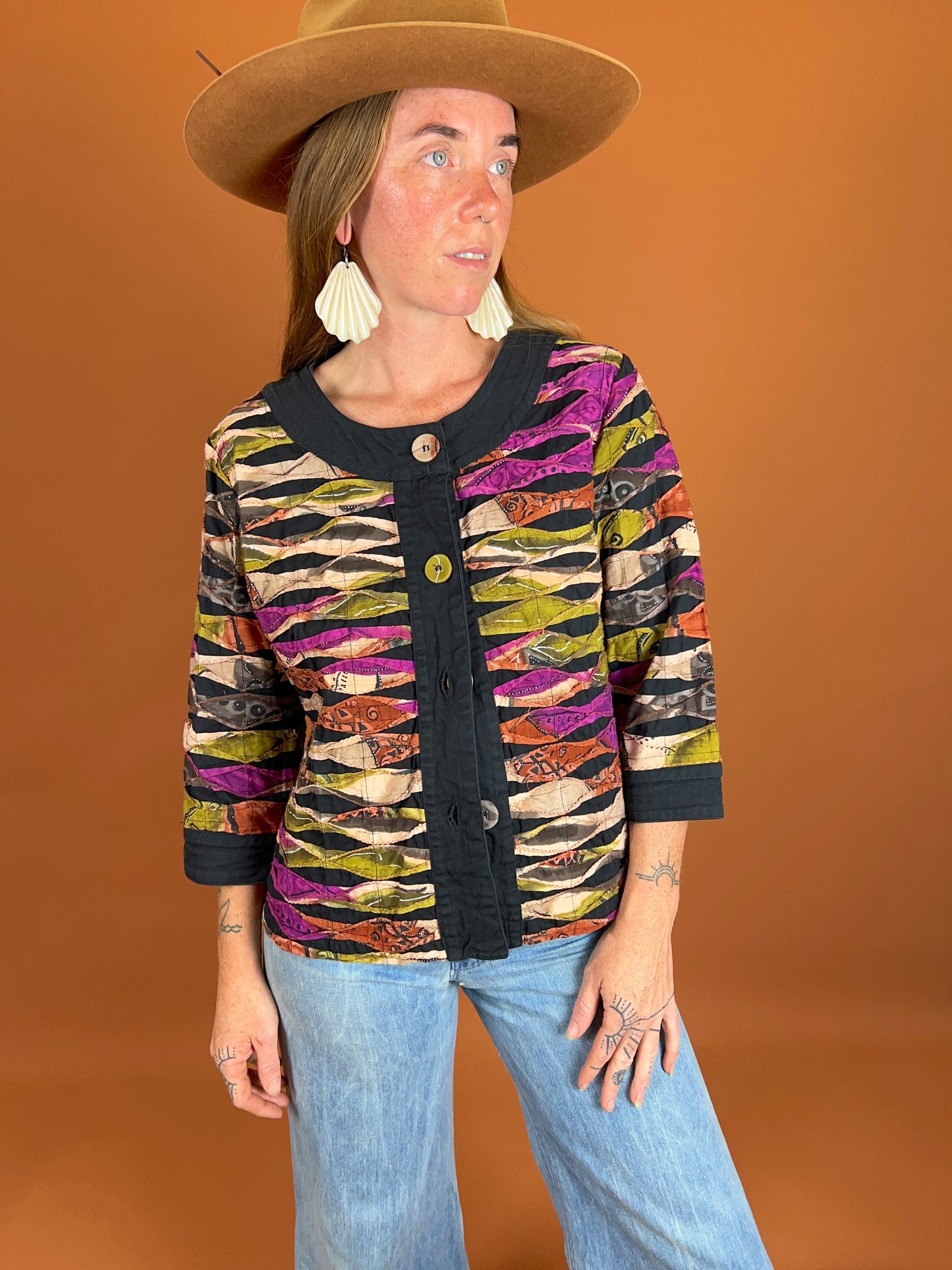 VINTAGE 70's/80's Quilted Jacket 10-12