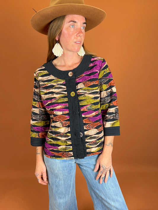 VINTAGE 70's/80's Quilted Jacket 10-12