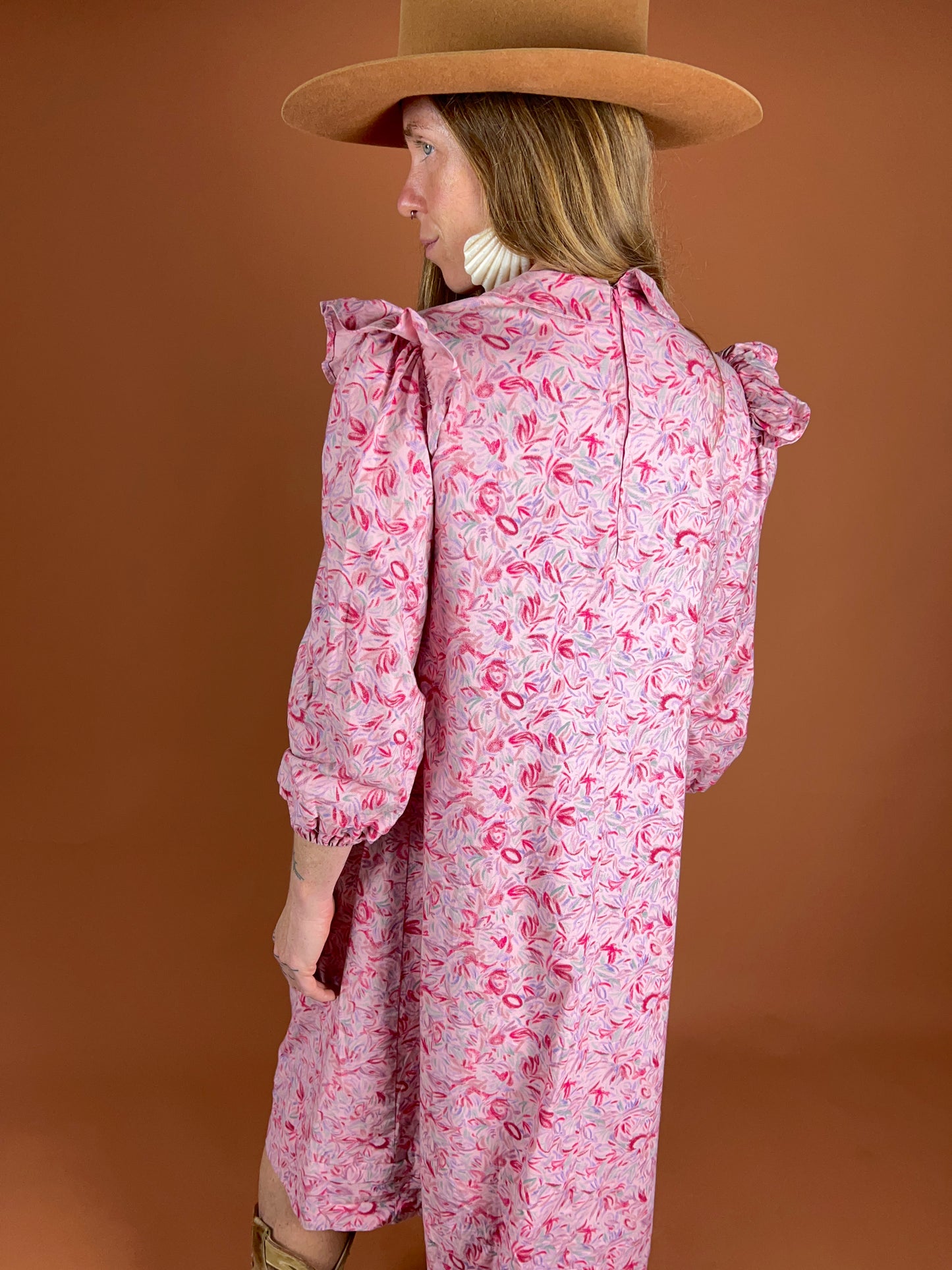 VINTAGE 60's Cotton Prairie Dress 6-8