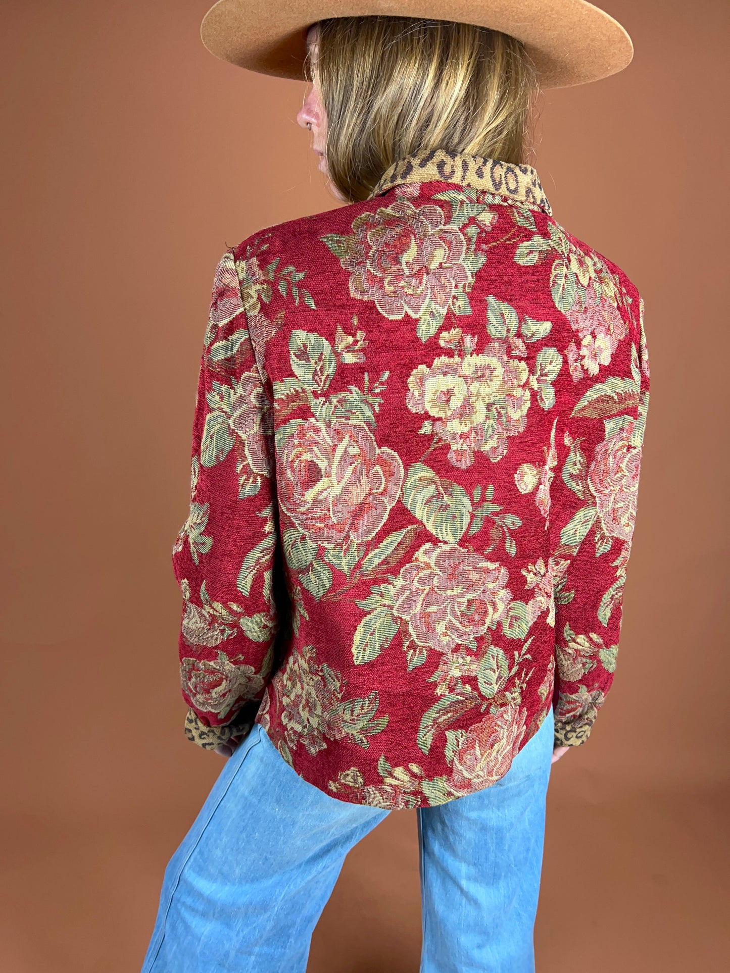VINTAGE 80's Brocade Jacket 10-12