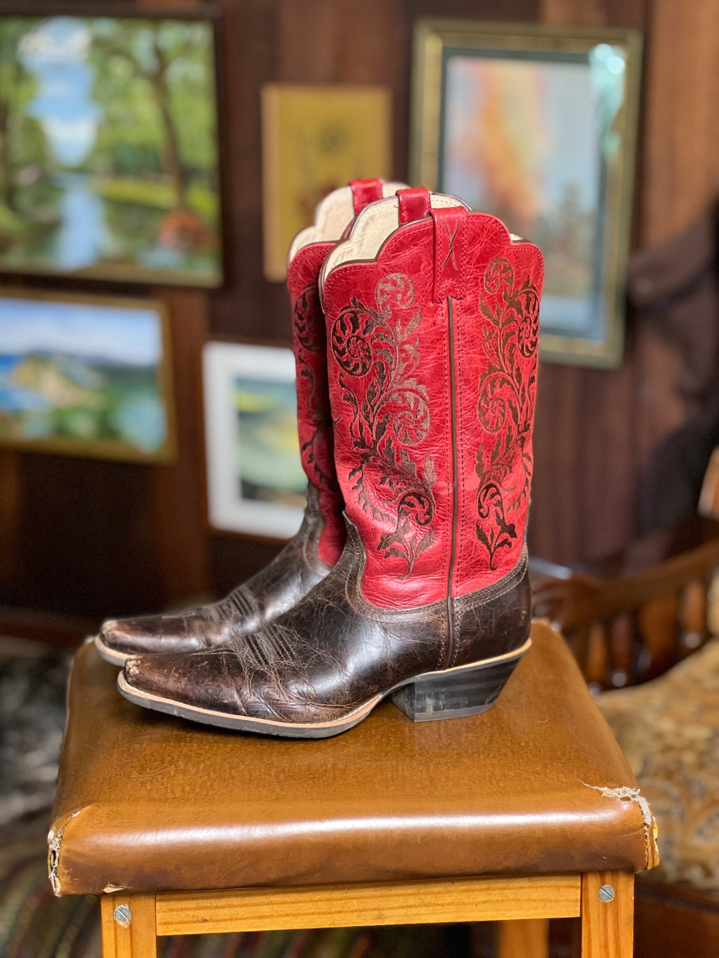 Y2K Twisted X Cowboy Two Tone Boots 38