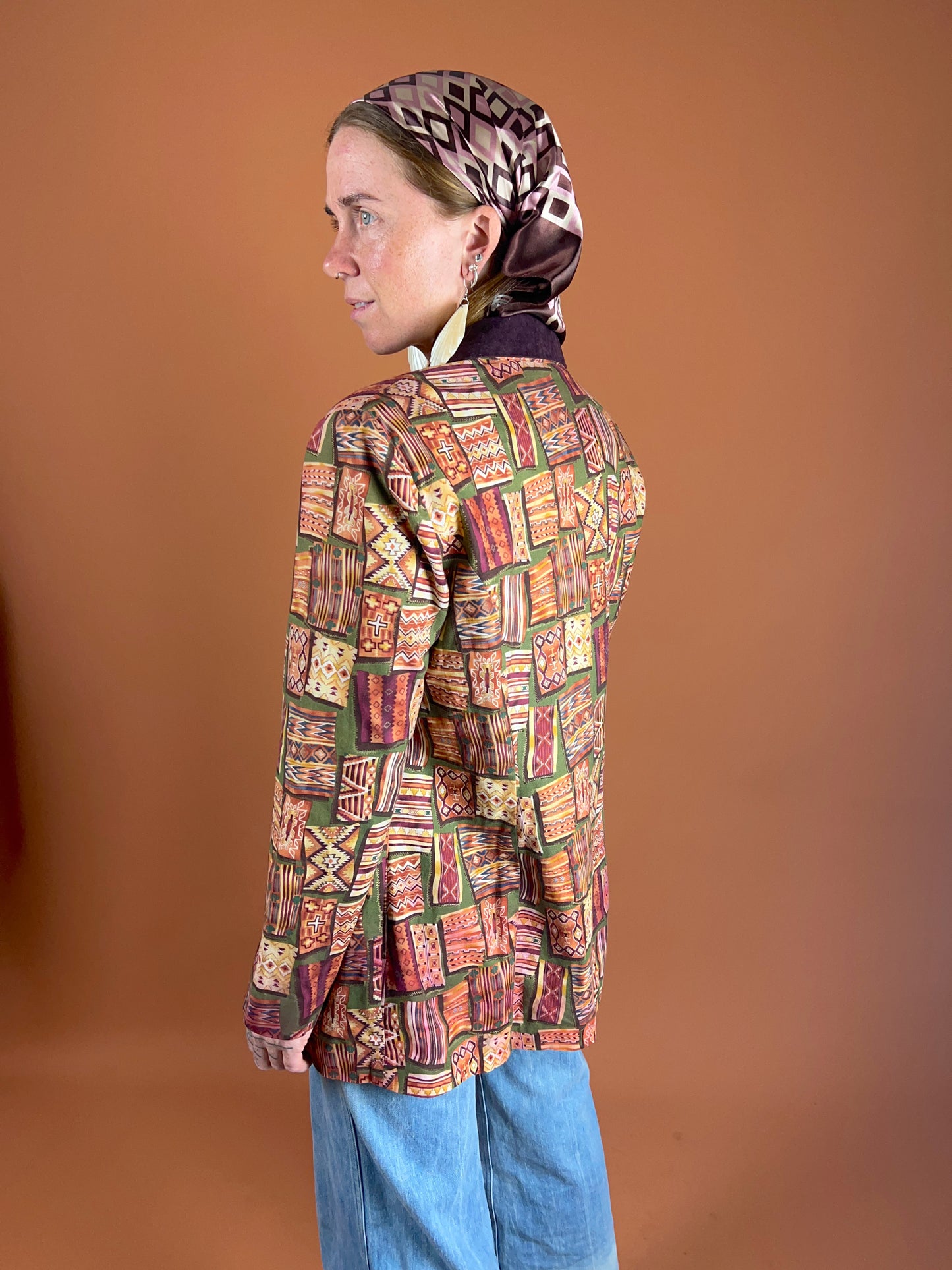 VINTAGE 70's/80's Handmade Cotton Printed Jacket 10-12