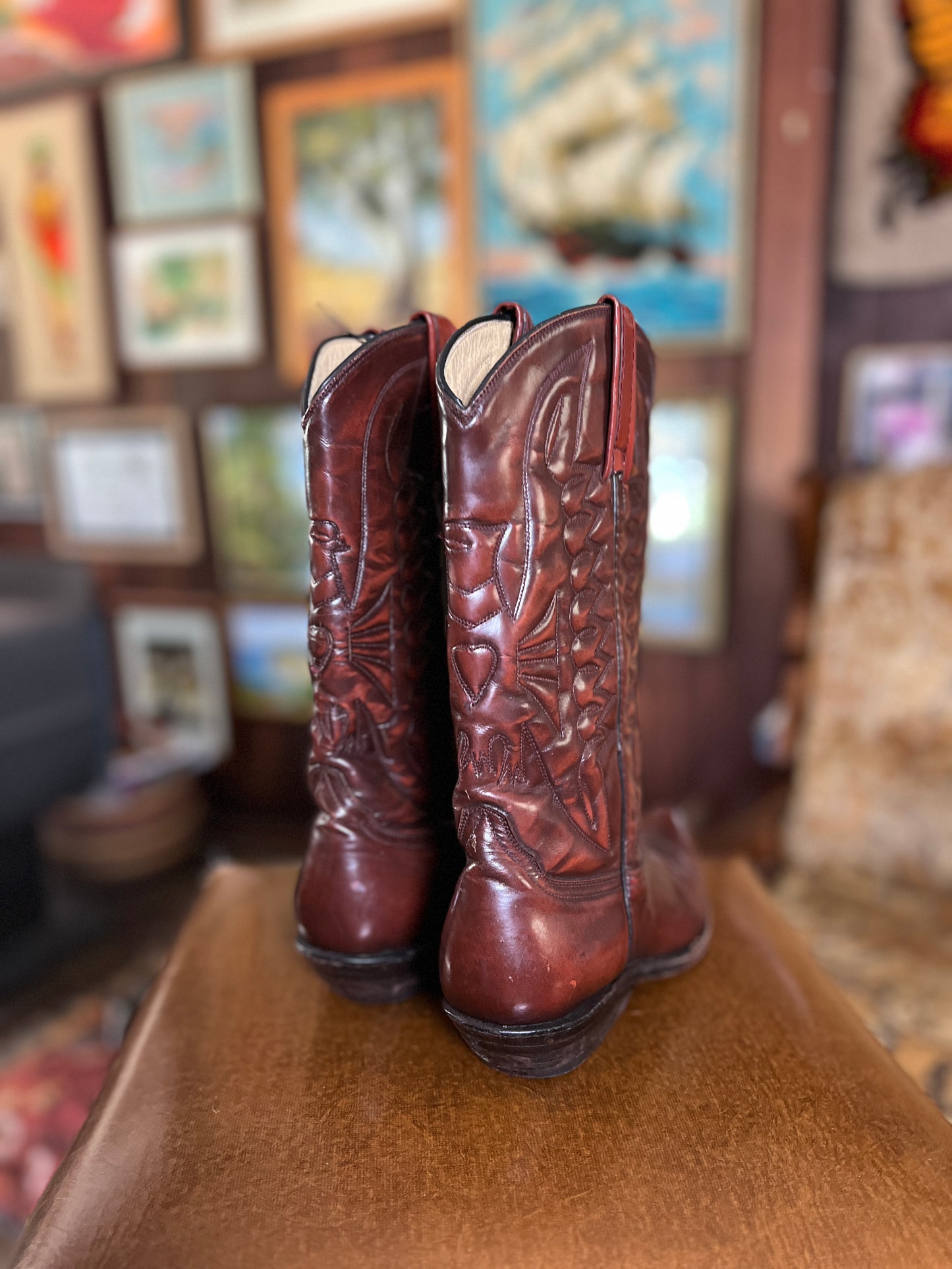 VINTAGE 80's Cowboy Boots 5.5/36