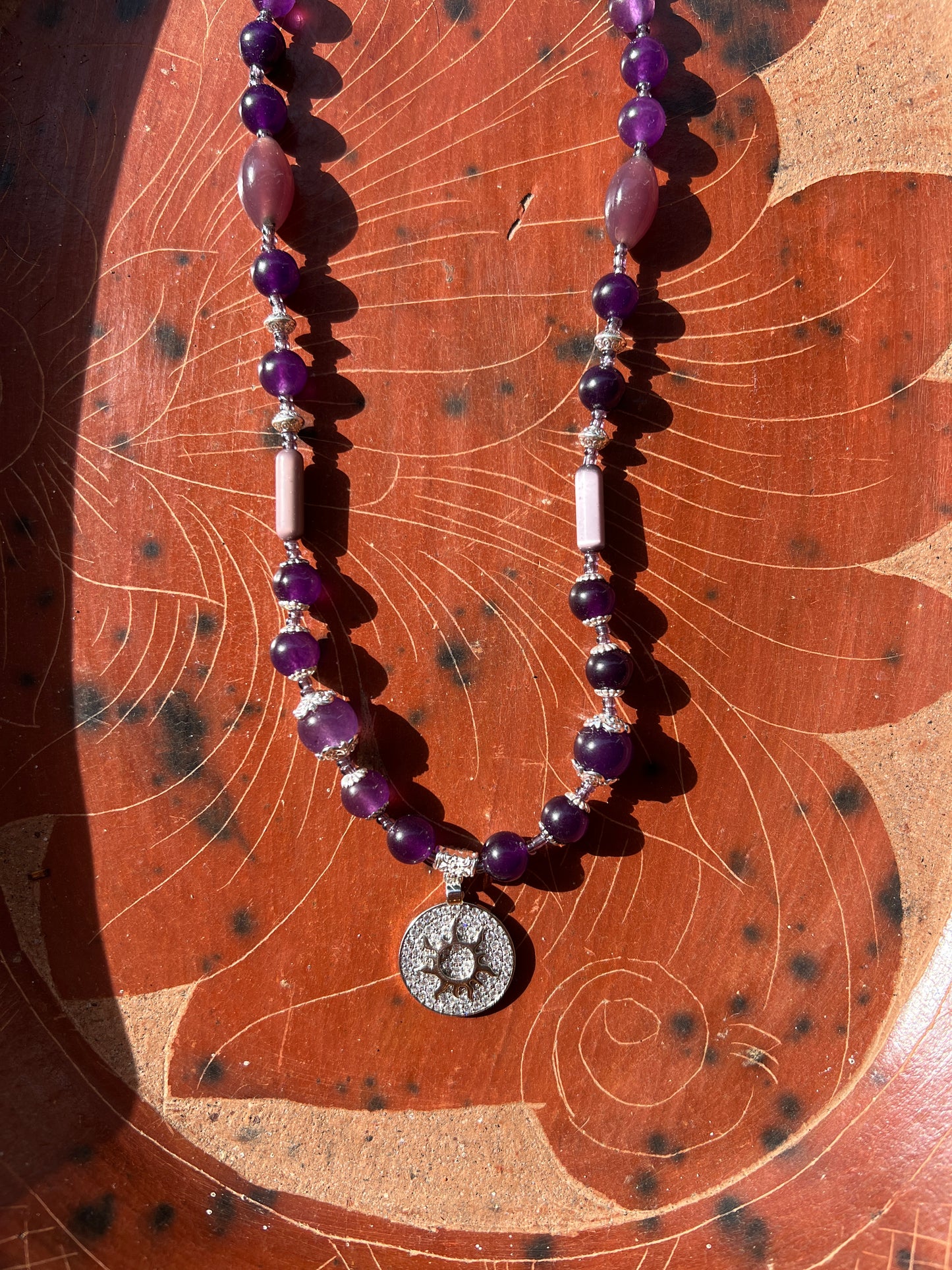 Moon Rae Amethyst Cats Eye Necklace