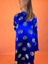Load image into Gallery viewer, VTG 80&#39;s Chinese Brocade Smock Dress 14