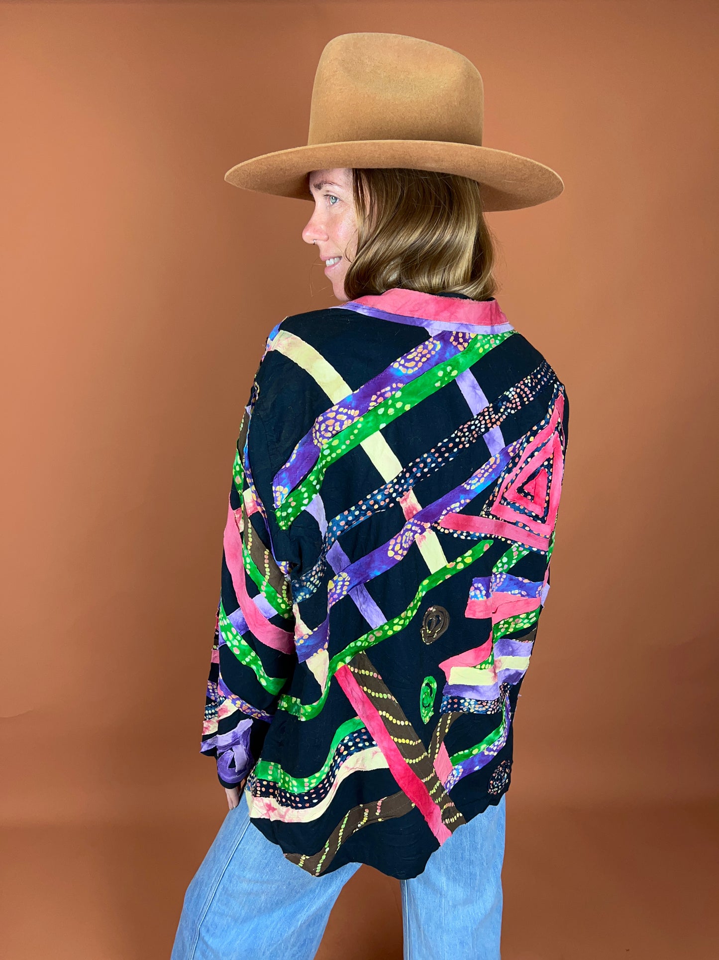 VINTAGE 90's Patchwork Jacket 16