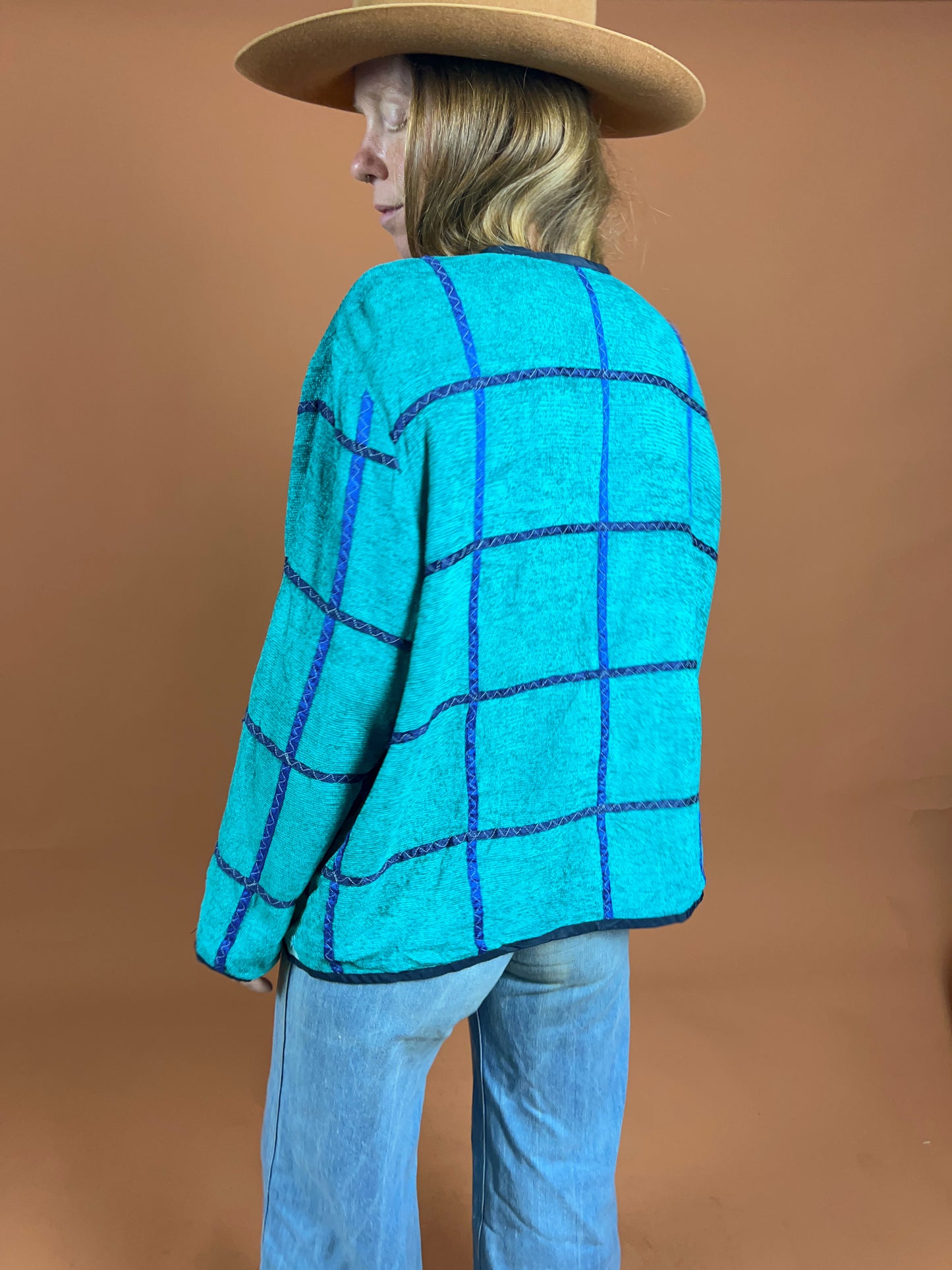 VINTAGE 80's Patchwork Jacket 16