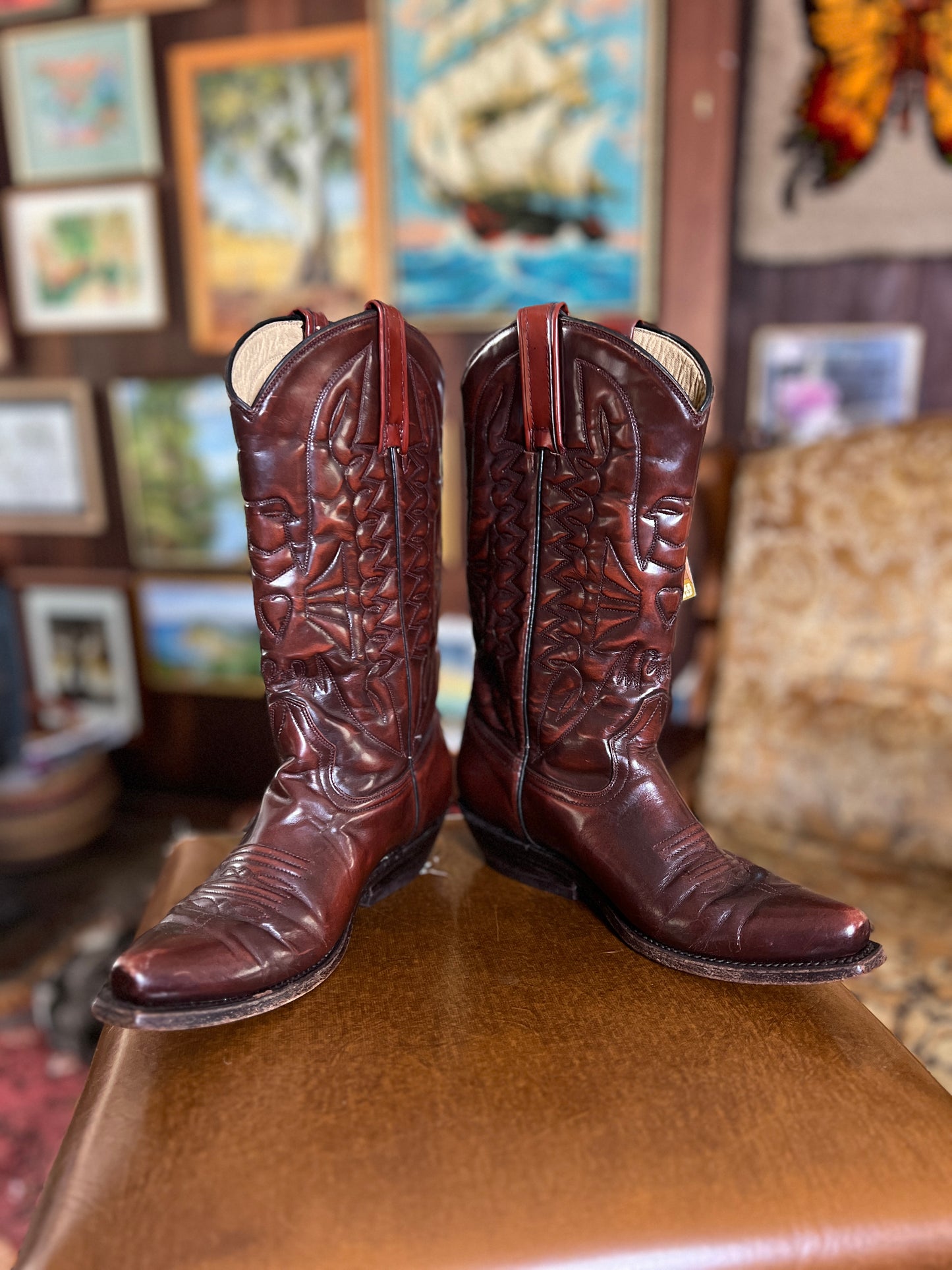 VINTAGE 80's Cowboy Boots 5.5/36