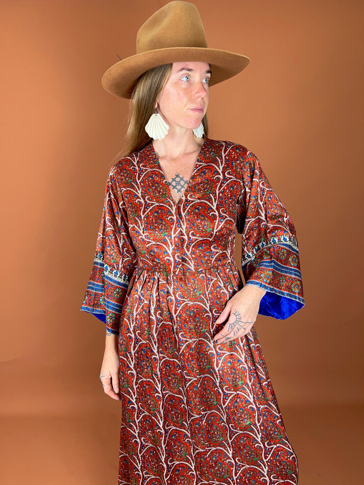 VINTAGE 60's Sanger Harris Maxi Dress 12