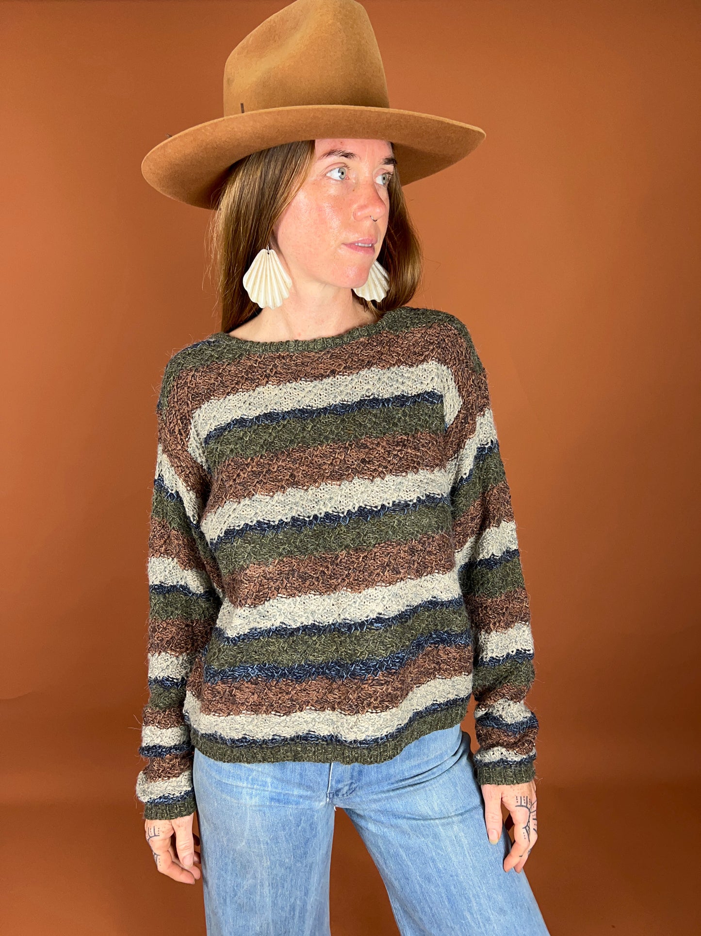 VINTAGE 80's Stripe Jumper 12