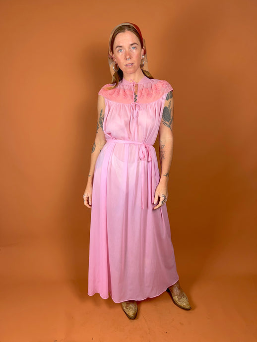 VTG 40's/50's Hand Made Night Dress 12-14