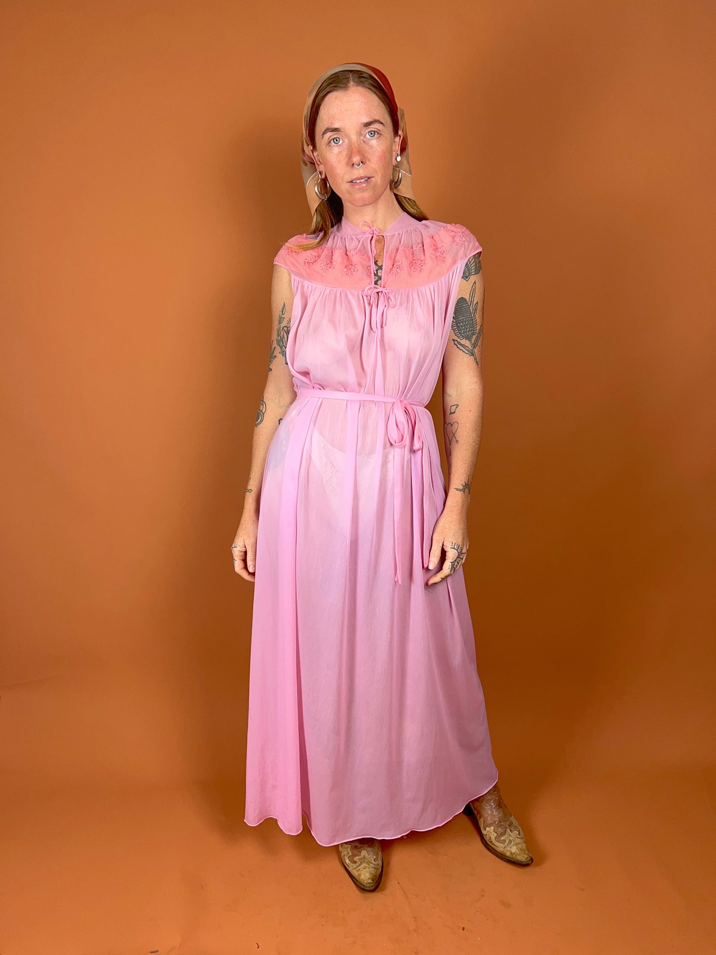 VTG 40's/50's Hand Made Night Dress 12-14