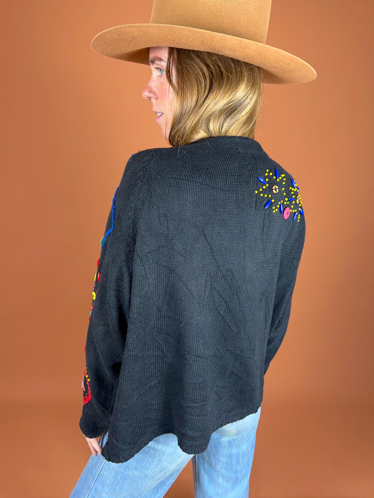 VINTAGE 80's Knit Cardigan 14-16