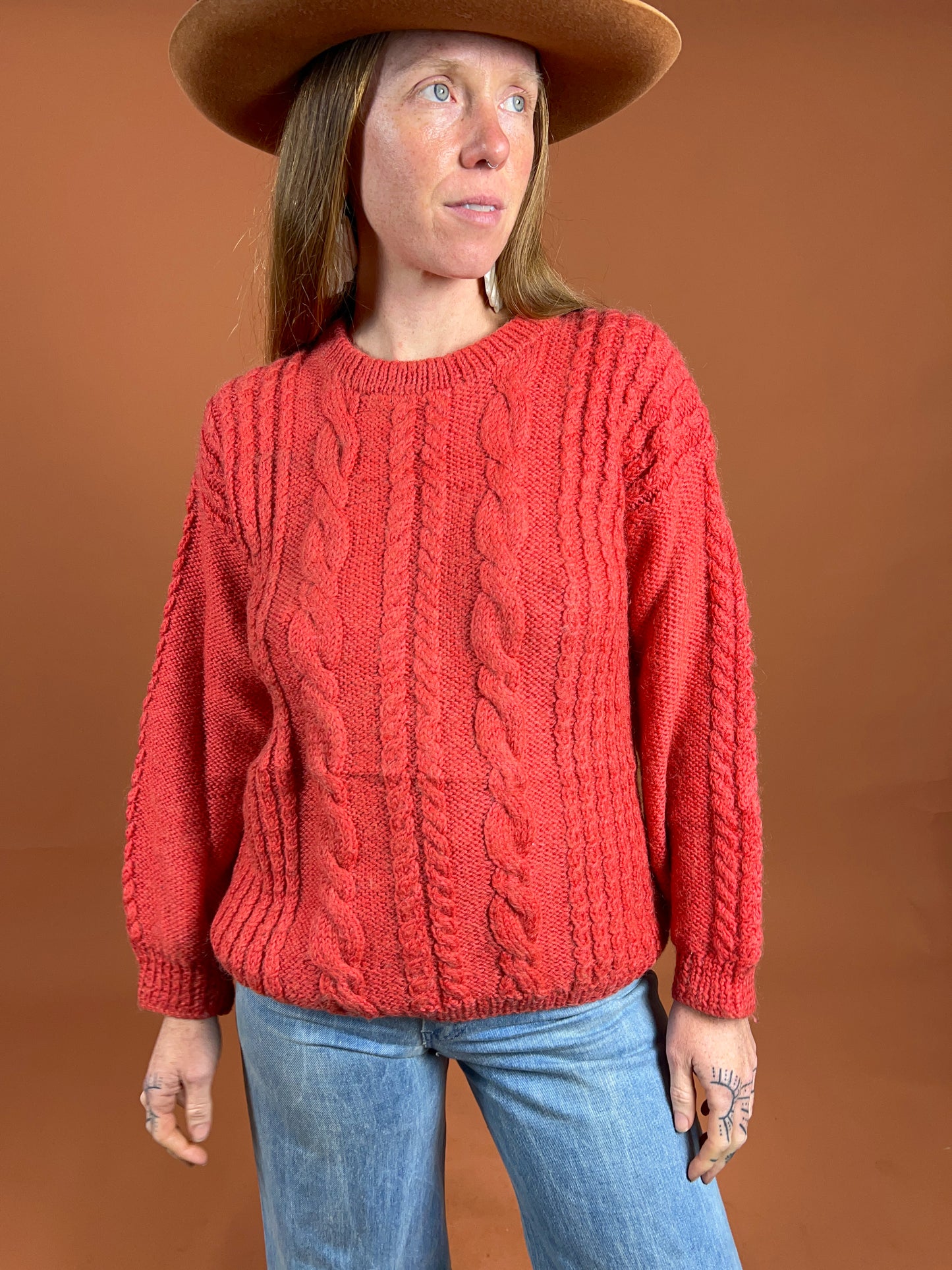 VINTAGE 70's Irish Knit Jumper 10-12