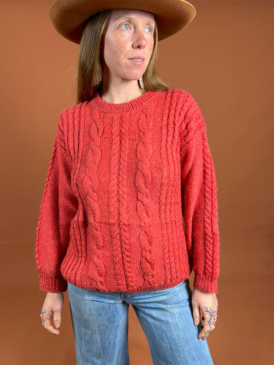 VINTAGE 70's Irish Knit Jumper 10-12
