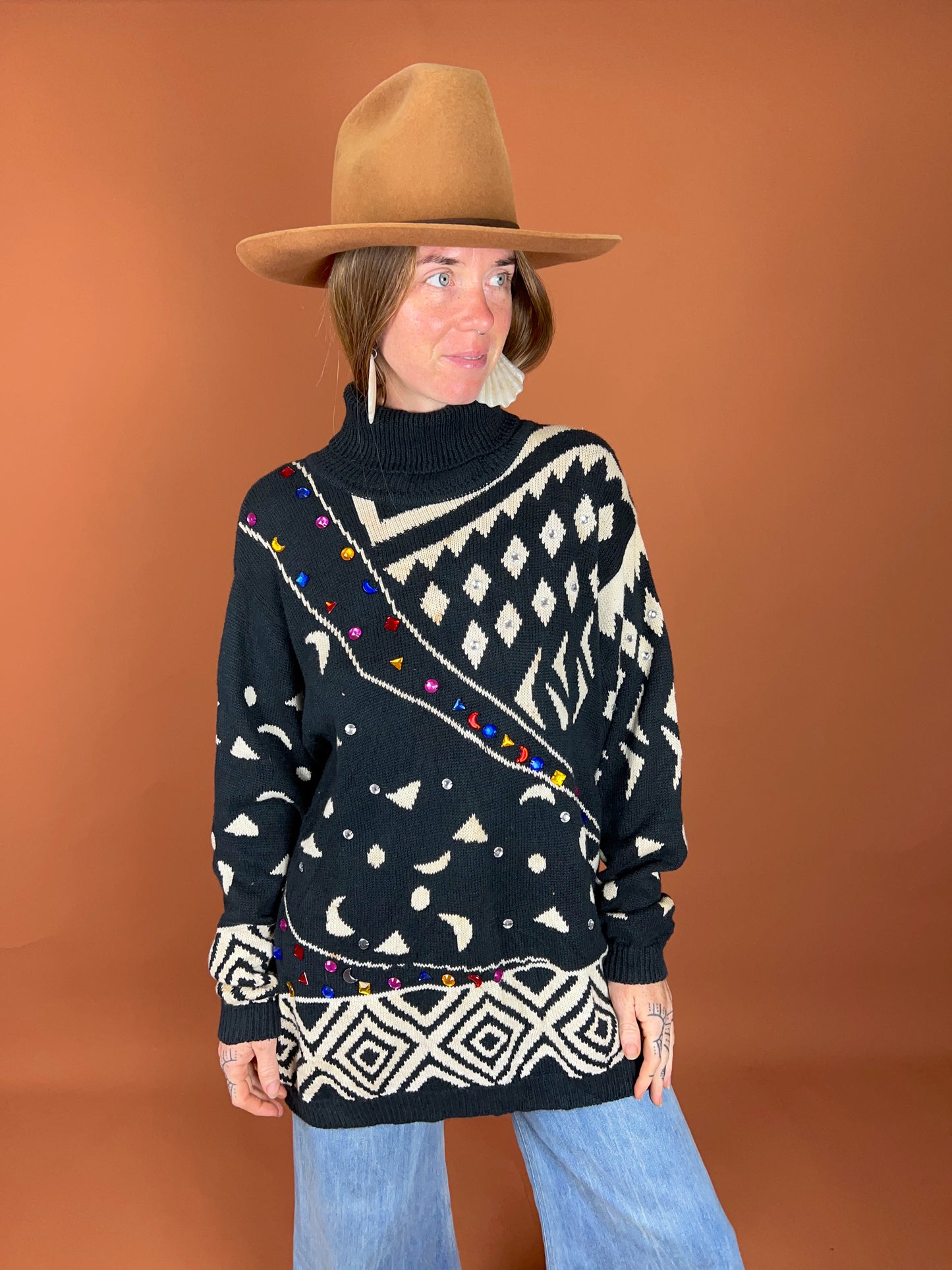 VINTAGE 80's Knit Jumper 14-16