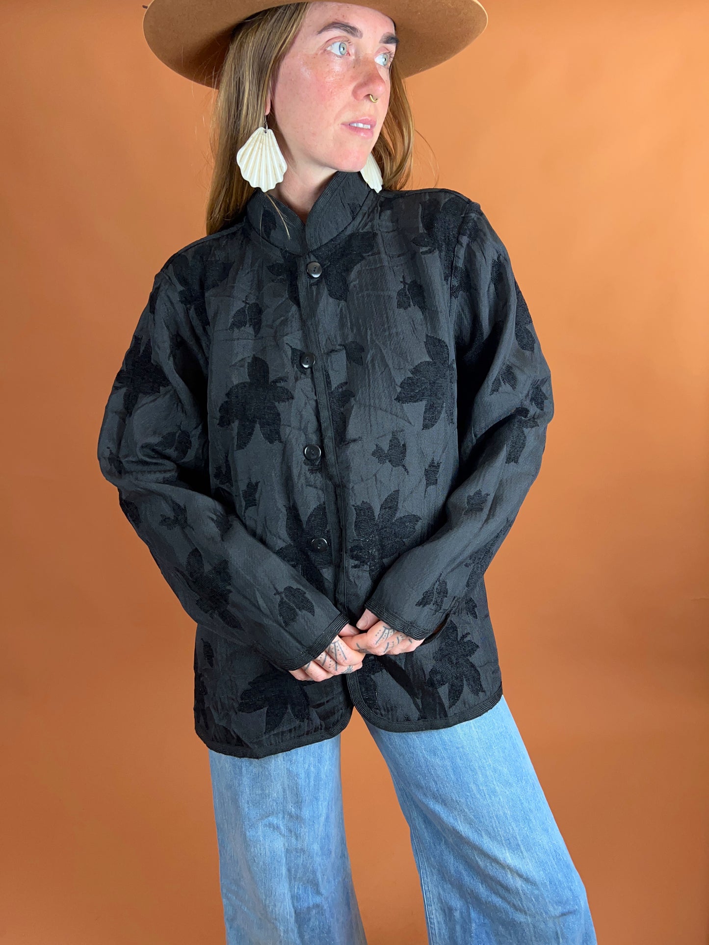 VINTAGE 80's Brocade Reversible Jacket 14-16