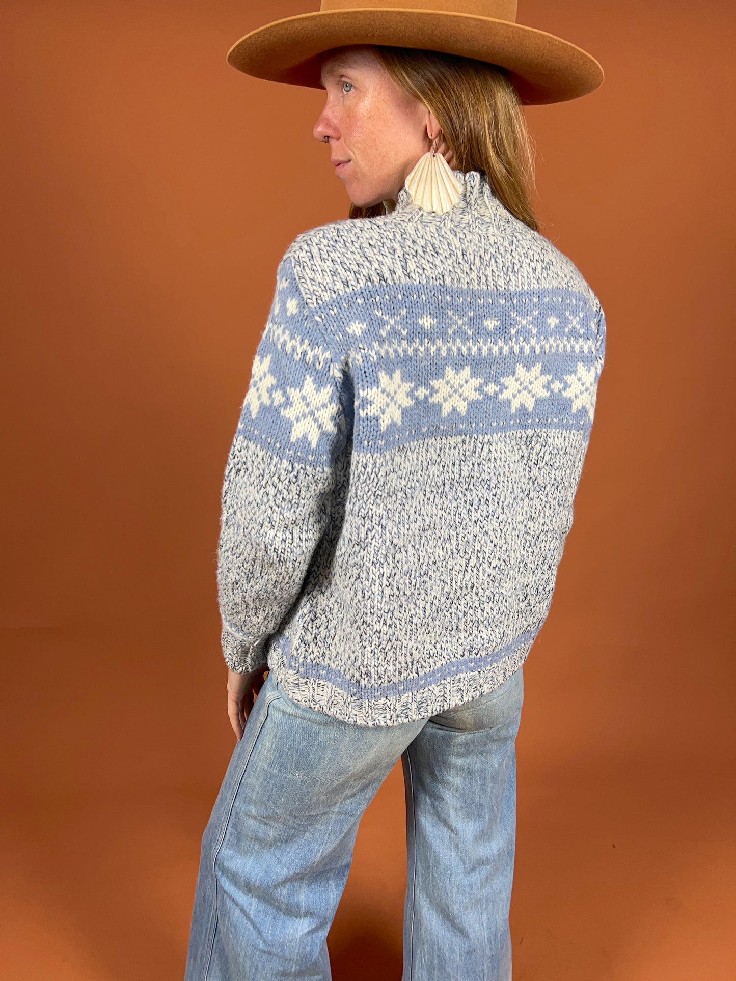 VINTAGE 70's Wool Scandal Cardigan 10-12