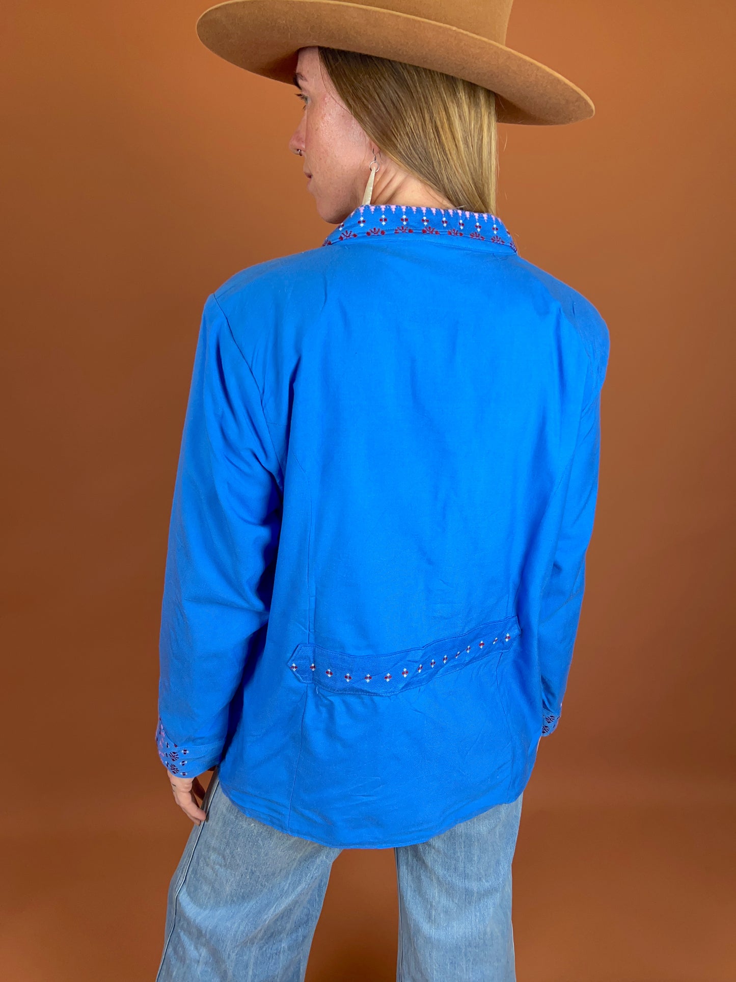 VINTAGE 80's Embroidered Blazer 14