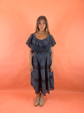Load image into Gallery viewer, VTG 70&#39;s Mexican Lace Dress 14-16