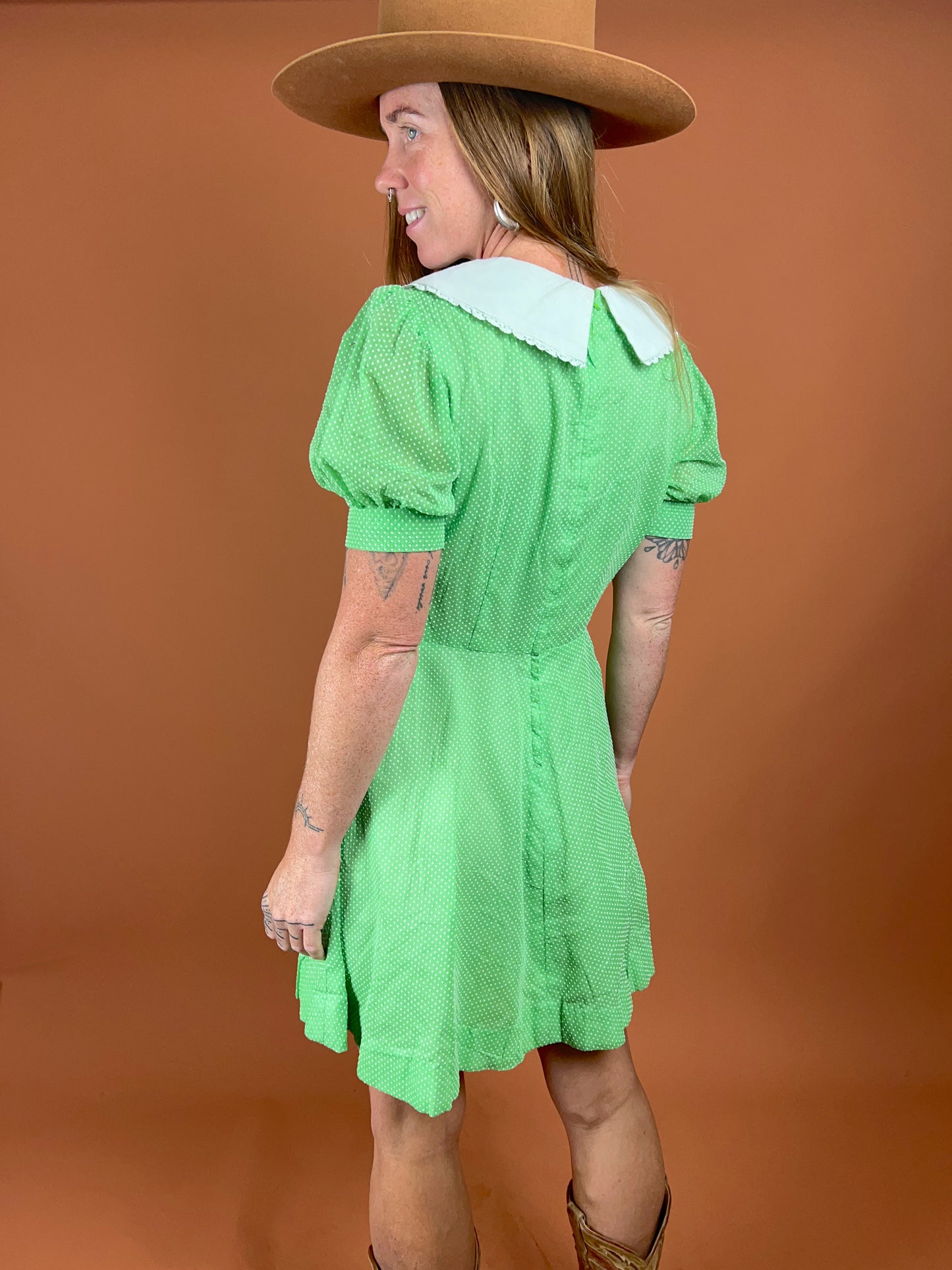 VTG 50's/60's Polka Dot Mini Dress 8