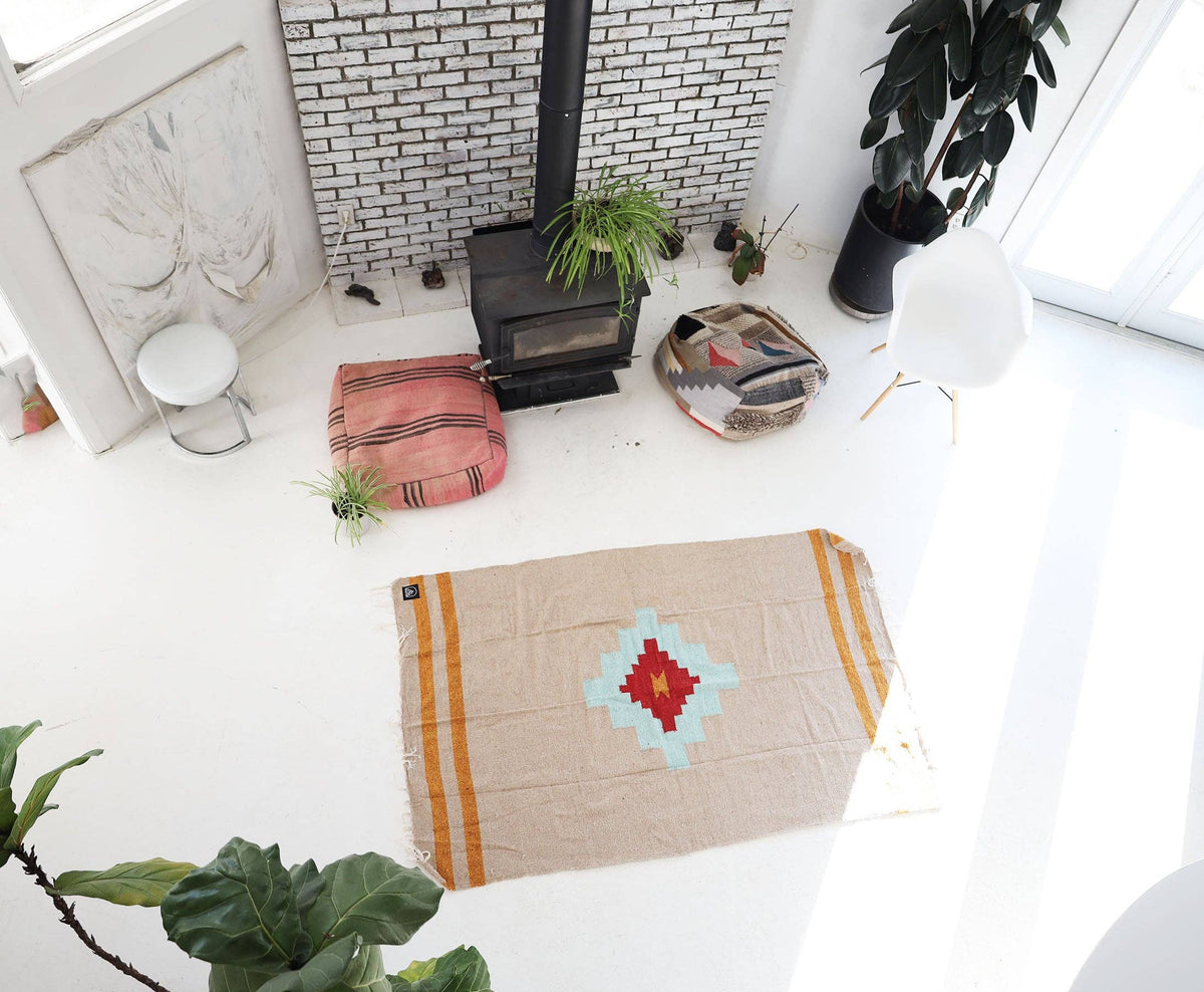 TRIBE & TRUE Taos Two (Mesa- Aqua) Handwoven Blanket