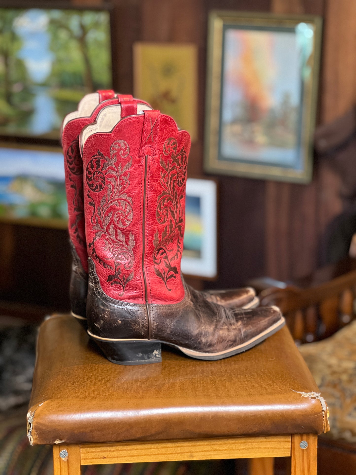 Y2K Twisted X Cowboy Two Tone Boots 38