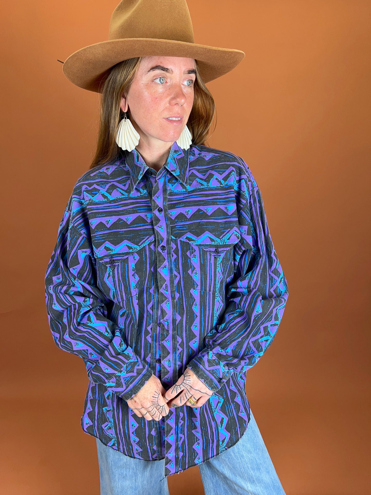 Vintage 70's Aztec Shirt 14-16