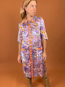 VTG 60's Floral Midi Dress 12-14