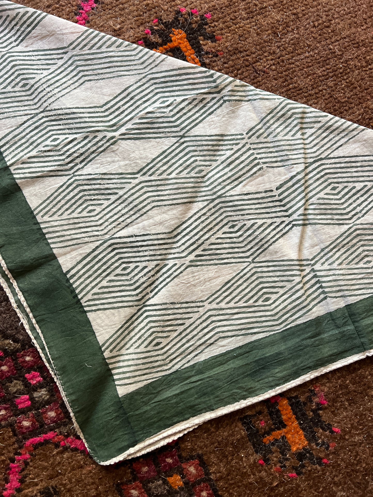 BOOTS ARE MY ROOTS Hand Dyed Green Stripe Bandana
