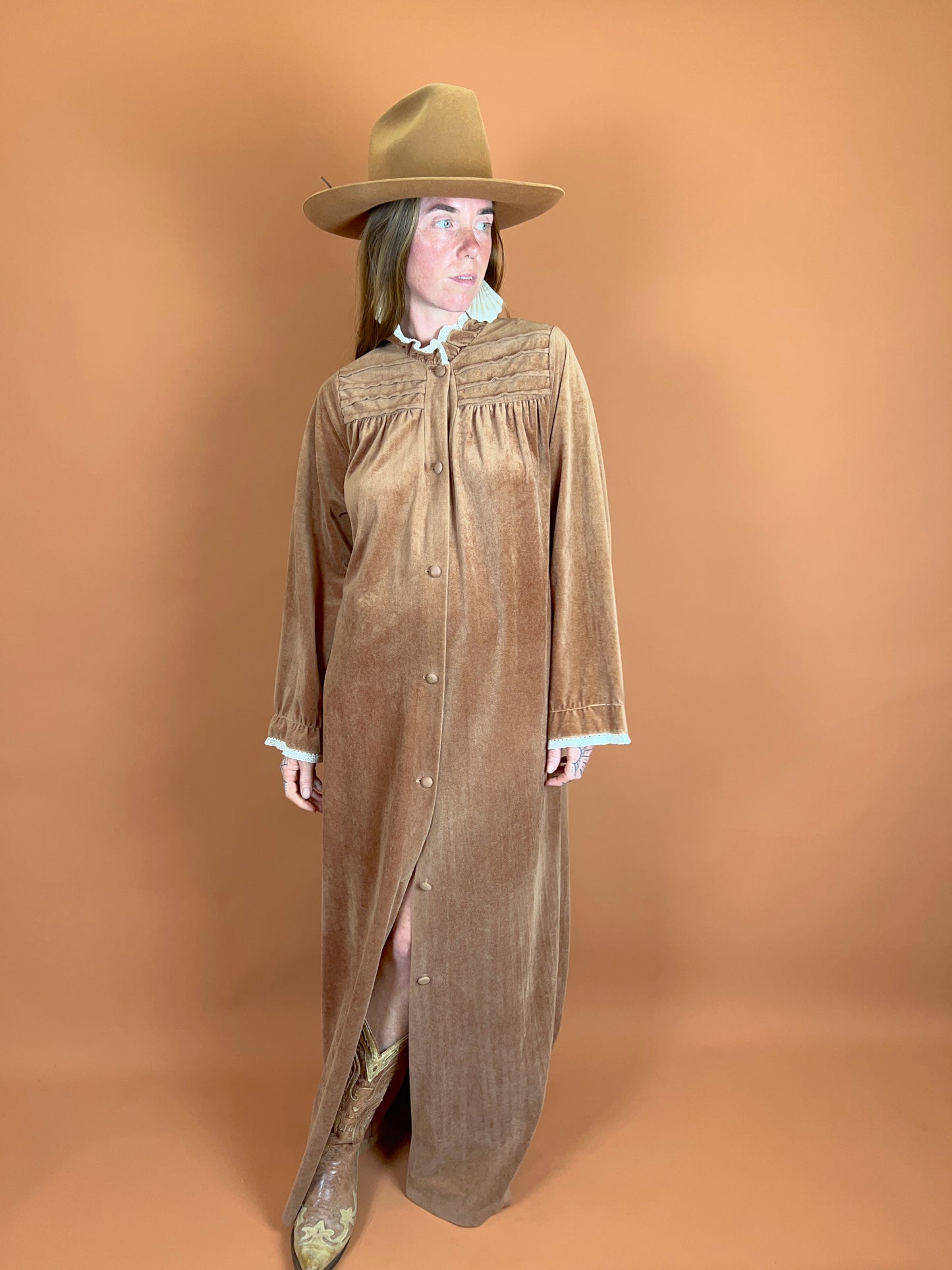 VINTAGE Velvet Maxi Dress/Robe 16