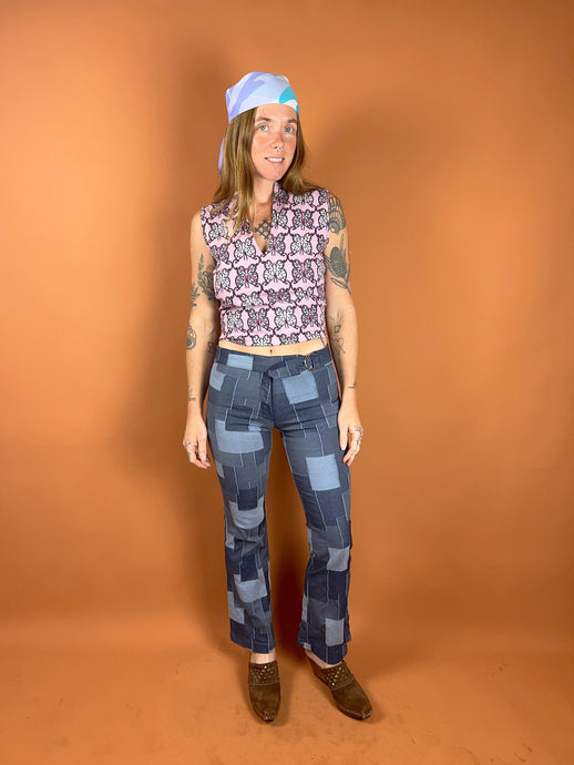 VTG 80's/90’s Flare Low Rise Denim Pant 6-8