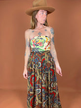 Load image into Gallery viewer, VTG 80&#39;s/90&#39;s Paisley Floral Pleated Maxi Skirt 6-8