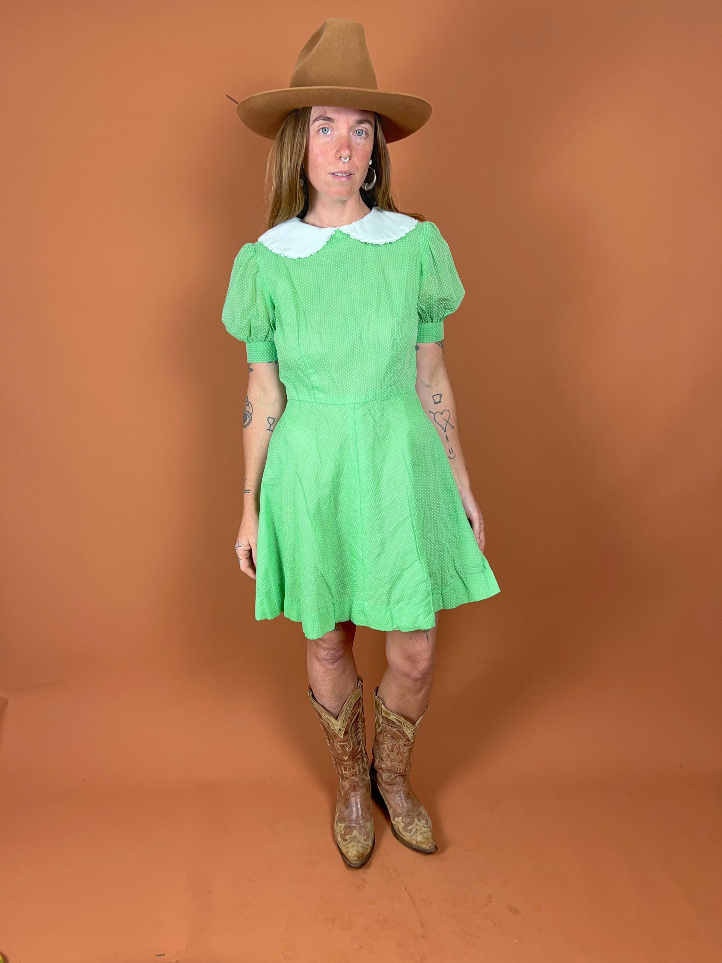 VTG 50's/60's Polka Dot Mini Dress 8