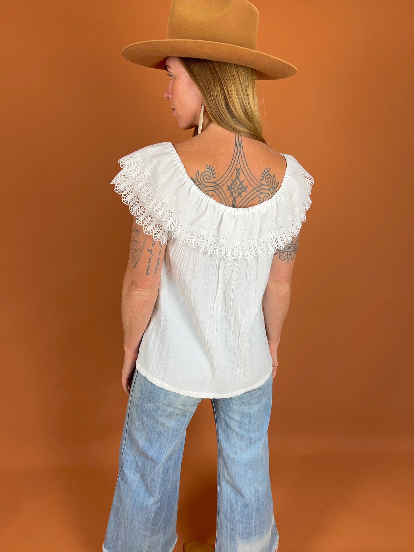 VINTAGE 60's Anglaise Blouse 12-14