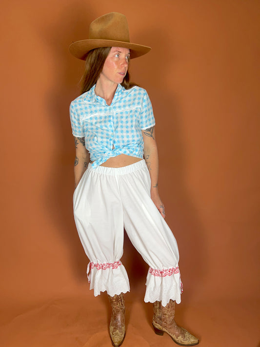 Up-Cycled Anglaise Long Bloomers 12-16