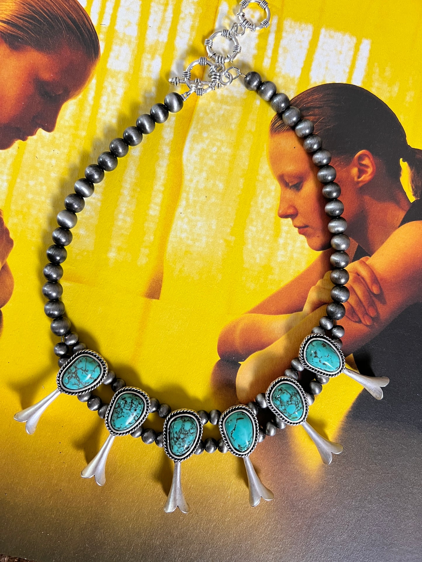 ISAC Western Squash Naja Turquoise Necklace