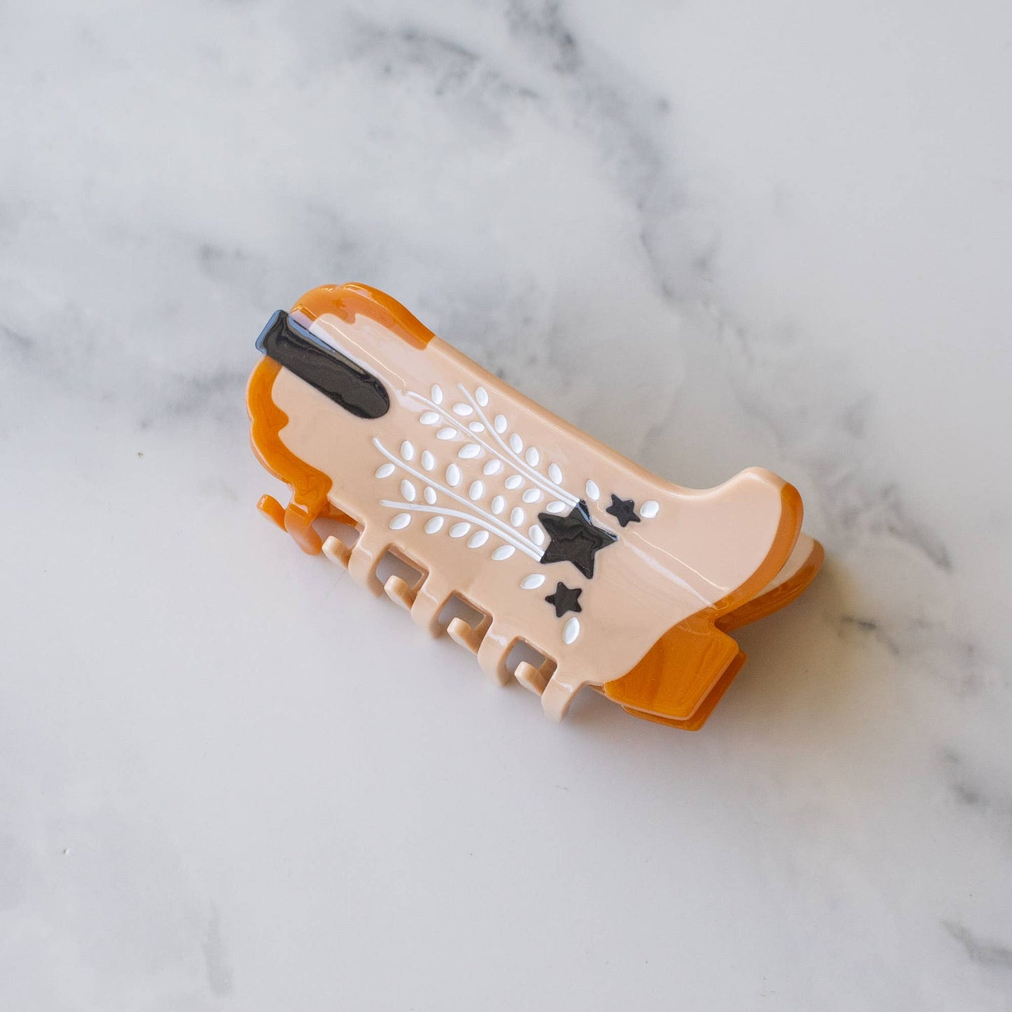 TIPOLOGY Eco Shooting Star Cowboy Boots Hair Claw Clip: Oatmeal