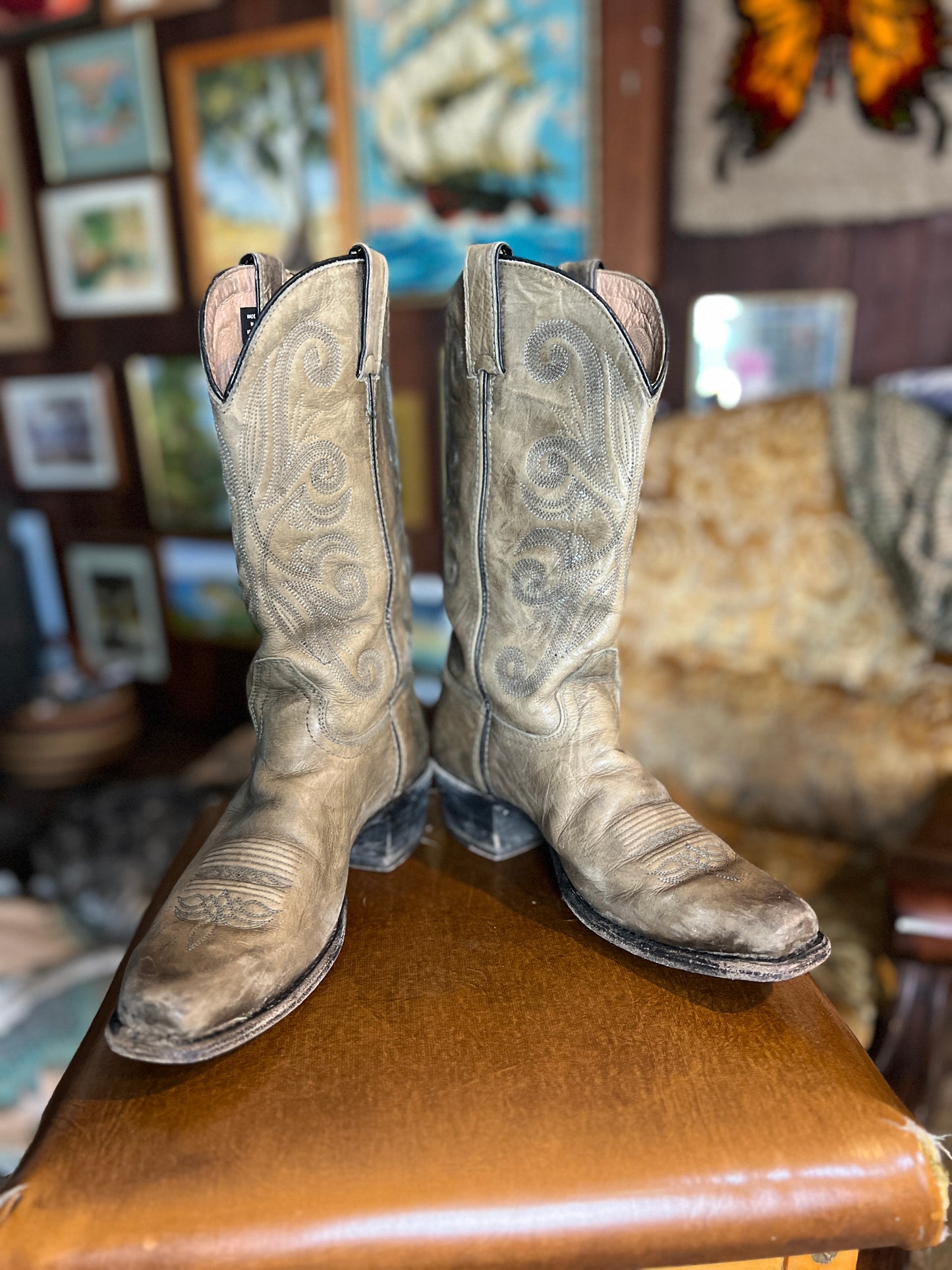 VINTAGE Cowboy Boots 7/37.5