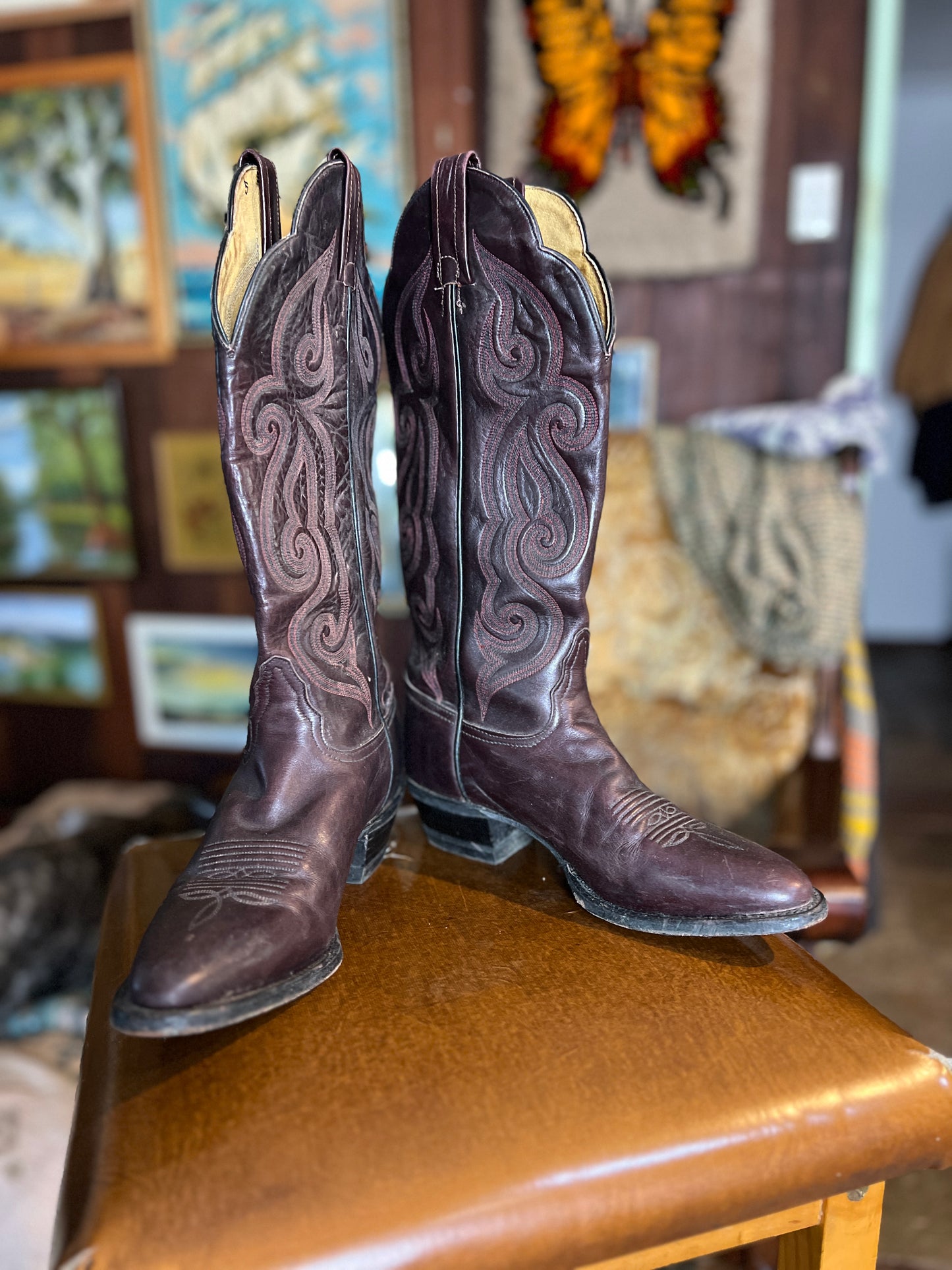 VINTAGE Cowboy Boots 7.5/38