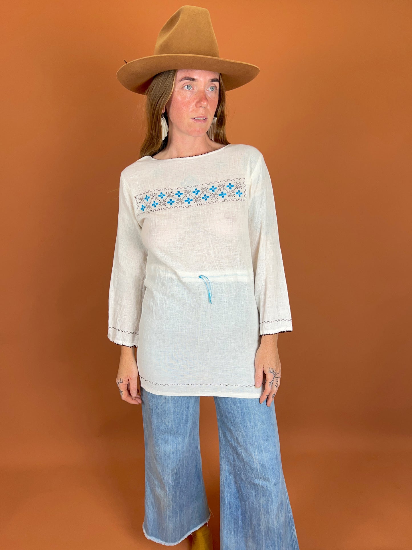 VINTAGE 70's Mexican Blouse 8