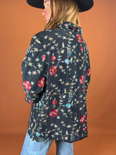 Load image into Gallery viewer, VTG 70&#39;s/80&#39;s Black &amp; Floral Embroidered Jacket 16