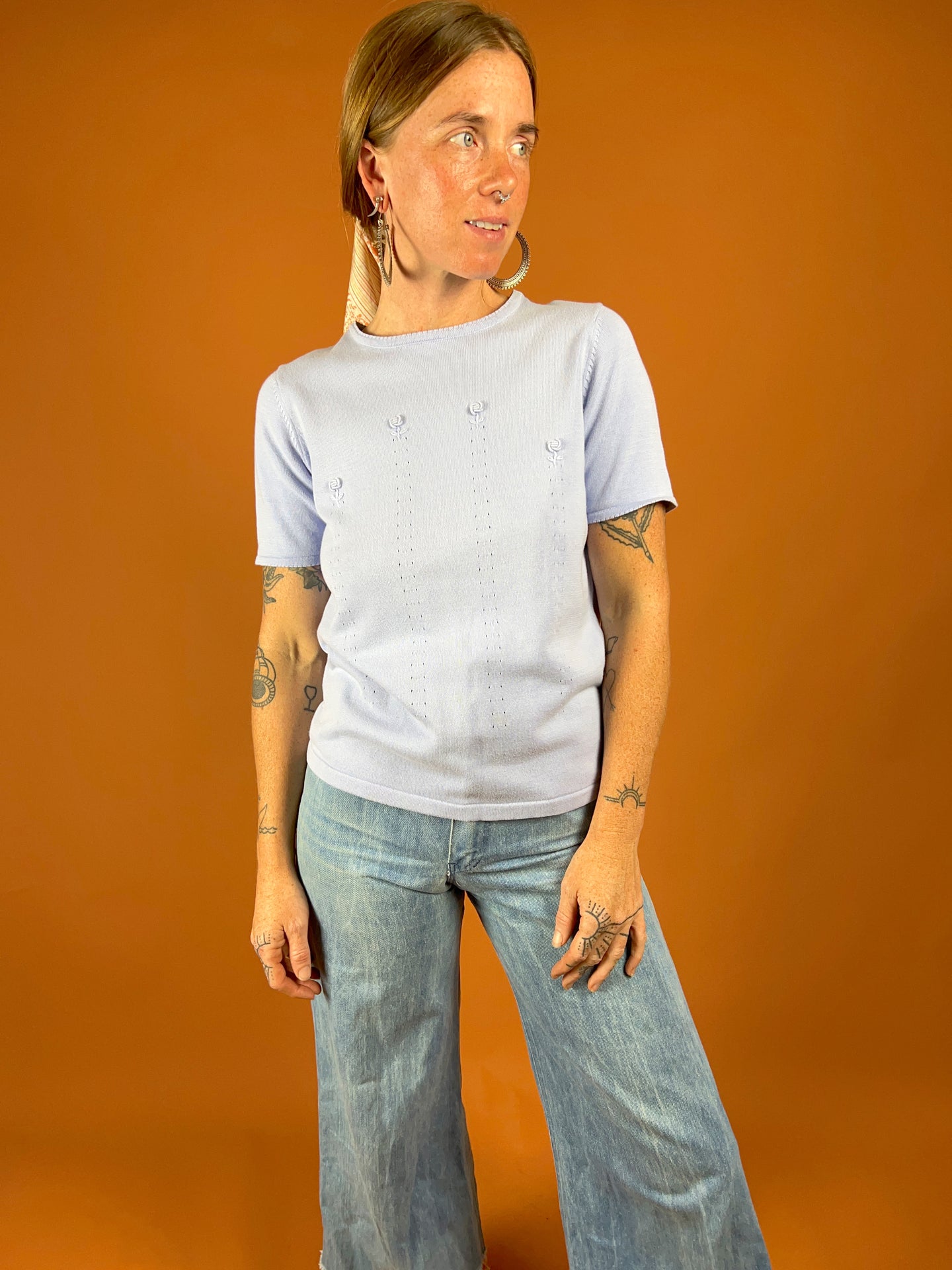 VTG 80's/90's Cotton Knit T-shirt 8-10