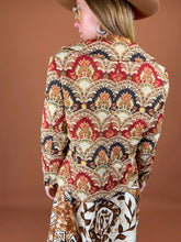 Load image into Gallery viewer, VTG 70&#39;s/80&#39;s Floral Brocade Structured Jacket 10