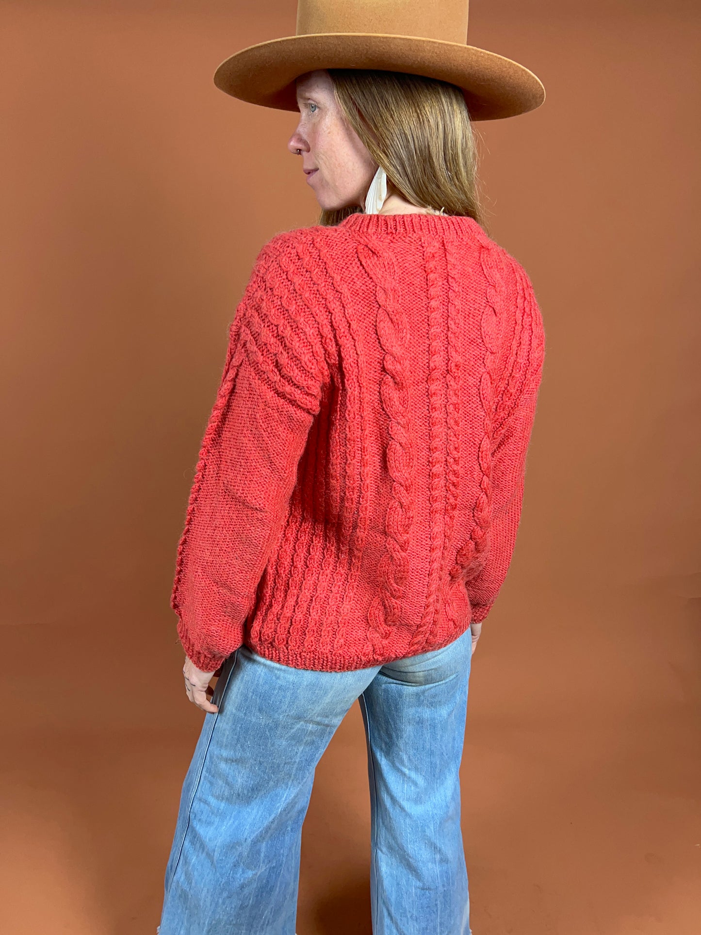 VINTAGE 70's Irish Knit Jumper 10-12