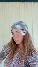 Load image into Gallery viewer, COFFEE MONEY Beige Stripe Cotton Crochet Beanie