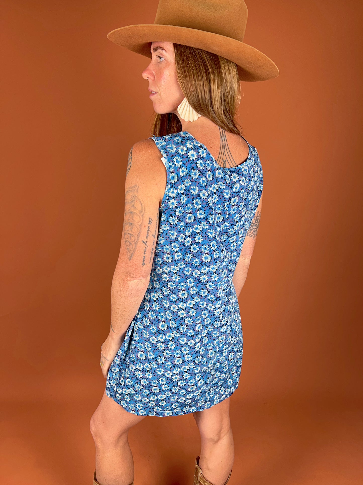 VINTAGE 90's Floral Mini Dress 12
