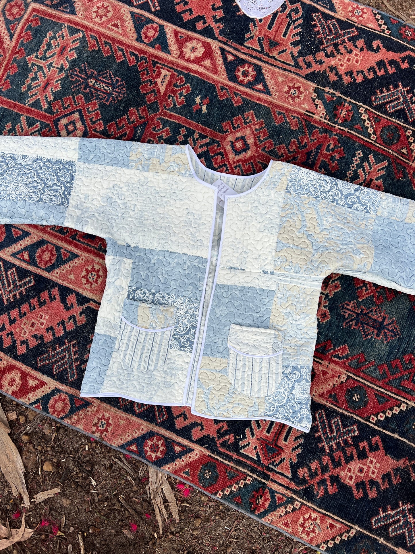 SECOND SHINE SLOW FASHION Up-cycled Quilt Jacket 8-10